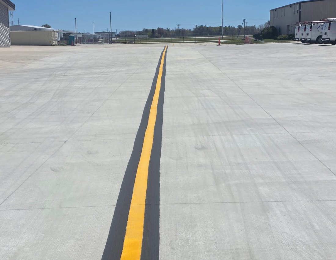 Runway & taxiway striping by Draki Enterprises, Manitowoc WI